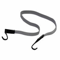 Gummiflachband Grau 10 Stück 100cm mit 2 Haken