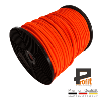 Expanderseil - Gummiseil Neonorange 6mm auf 100 Meter Rolle