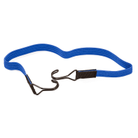 Flachbandgummi mit 2 Doppelhaken - 10 Stück Blau 80cm