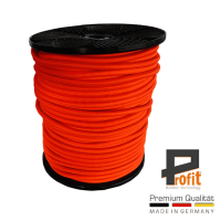 Expanderseil - Gummiseil Neonorange 8mm auf 100 Meter Rolle