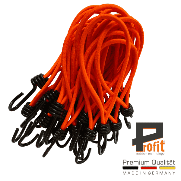 Expanderschlingen 130mm Neonorange Spiralhaken für einfache und schnelle Montagen