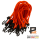 Expanderschlingen 130mm Neonorange Spiralhaken für einfache und schnelle Montagen