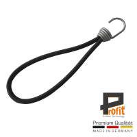 Gummispanner mit Edelstahl Spiralhaken 180mm Schwarz -...