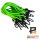 Planengummi Neongrün 180mm mit Spiralhaken 25 Stück für besondere Montagen