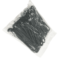 Gummispannring 8mm Ø - 25cm Schwarz - 25 Stück