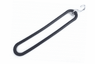 Gummi Spannring 8mm Ø - 25cm Farbe Schwarz - 25 Stück inklusive S-Haken