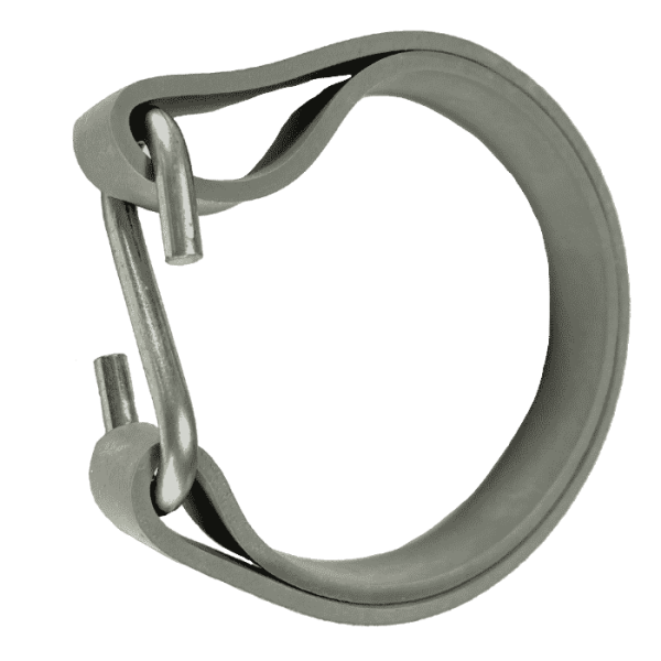 Gummiringe für Zelt / Plane Grau Länge 180mm Ø 114mm - Breite 10x2 mm ohne S-Haken