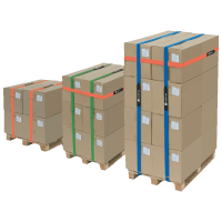 Palettengummis von Logistrap mit Klett für einfache und sichere Ladungssicherung auf Paletten